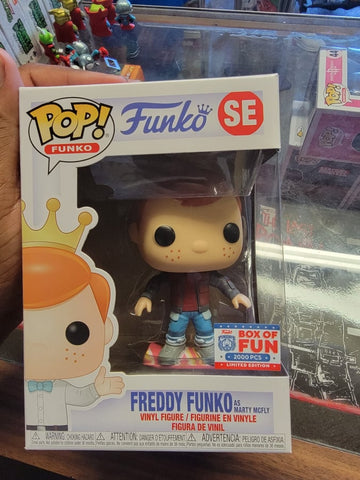 Freddy Funko as Marty Mcfly in hard stack limited to 2000 box of fun MINT