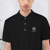 Geek Coin Embroidered Polo Shirt